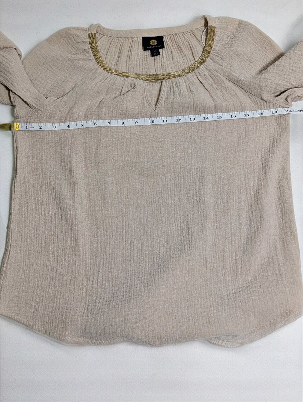 JM Collection 100% Cotton Gauze Blouse | Petite Small | NWT - Picture 5 of 11